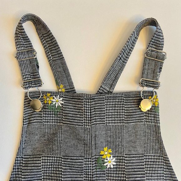 Ten Sixty Sherman (Nordstrom Brand) Embroidered Black/White Plaid Jumper - Picture 3 of 10